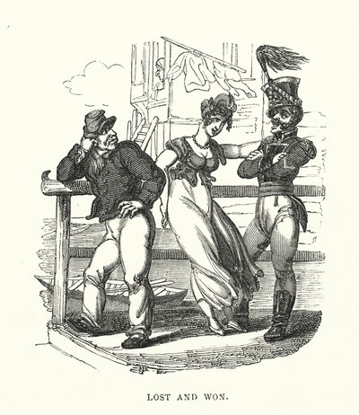 Elveszett és nyert (metszet) alkotó: Thomas (after) Rowlandson