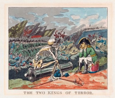 A terror két királya. Napóleon és a halál. alkotó: Thomas (after) Rowlandson