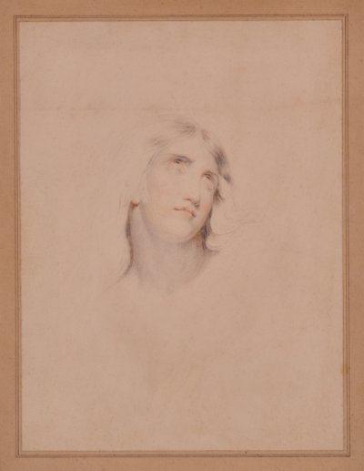 Egy fiatalember feje extázisban alkotó: Thomas (attr. to) Lawrence