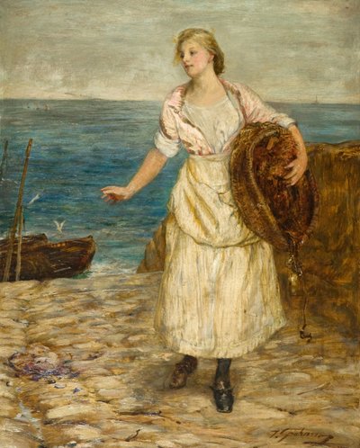 The Lass that Baits the Lines alkotó: Thomas Alexander Ferguson Graham
