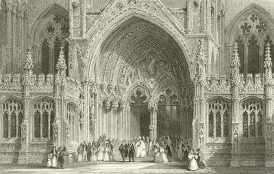 A Lincoln-katedrális bejárata alkotó: Thomas Allom