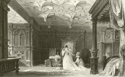 Sizergh Hall belseje, Westmorland alkotó: Thomas Allom