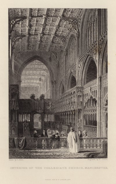 A manchesteri kollégiumi templom belseje alkotó: Thomas Allom