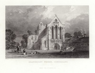 Lanercost Priory Cumberlandben alkotó: Thomas Allom