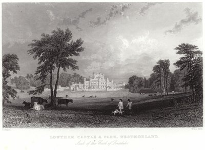 Lowther kastély és park Westmorlandban alkotó: Thomas Allom