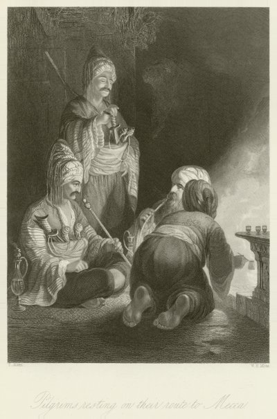 Zarándokok pihenő úton Mekkába alkotó: Thomas Allom
