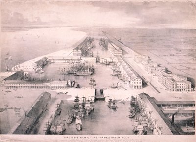Thames Haven Dock, London, 1830 alkotó: Thomas Allom