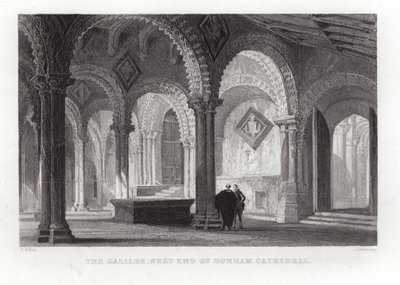 A Galilea a durhami katedrális nyugati végénél alkotó: Thomas Allom