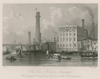 Az Oroszlán sörfőzde Lambethben alkotó: Thomas Allom