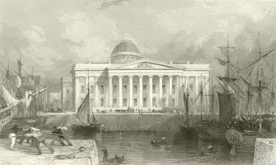 Az új vámház, Liverpool alkotó: Thomas Allom