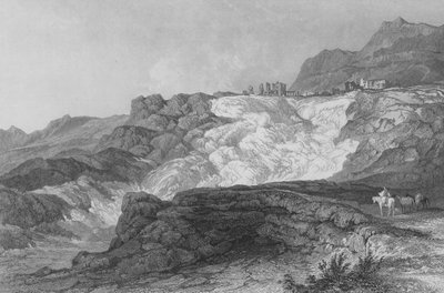 Hierapolisz romjai, mai nevén Pambouk Kaleh, útban Laodiceából alkotó: Thomas Allom