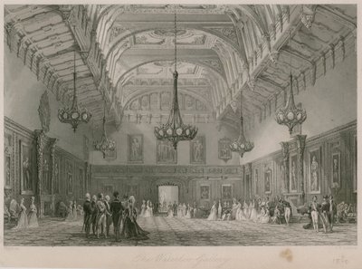 Waterloo Galéria, Buckingham Palota. Megjelent 1840 alkotó: Thomas Allom