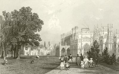 Az Eaton Hall nyugati frontja, Cheshire alkotó: Thomas Allom