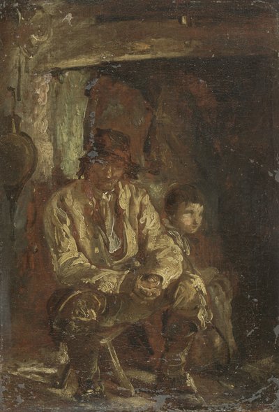 A favágó és fia (olaj, vászon) alkotó: Thomas Barker of Bath