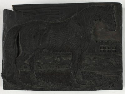 Fablokk a Fekete lóhoz, a négylábúak általános történetéből alkotó: Thomas Bewick