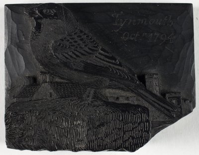 Fametszetblokk „A veréb” című laphoz, a Brit madarak története című műből alkotó: Thomas Bewick