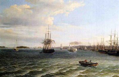 Philadelphia kilátása (olaj, vászon) alkotó: Thomas Birch