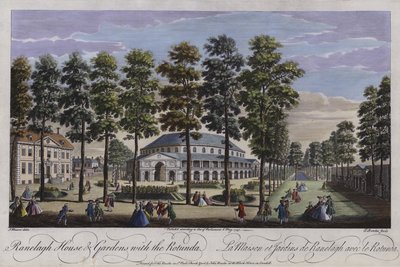 Ranelagh House és kertek a Rotundával, London, 1745 alkotó: Thomas Bowles