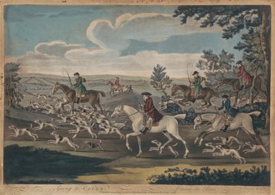 Vadászat [négyből]: 1. Going to Cover (a címek franciául is fel vannak írva) alkotó: Thomas Burford