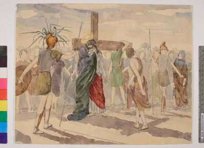 Veronica megtörli Jézus arcát alkotó: Thomas Burke