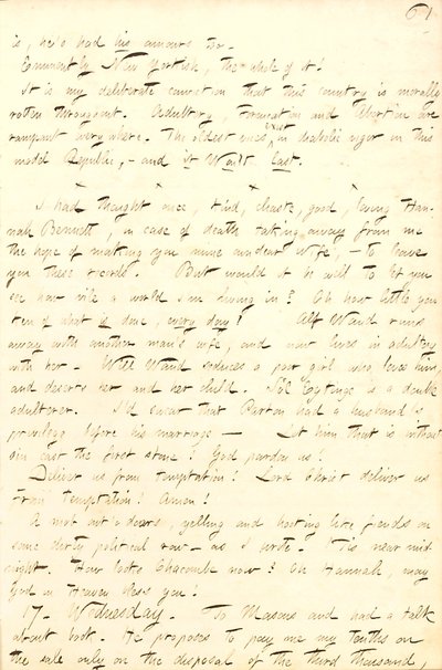 Thomas Butler Gunn naplói- 8. kötet, 68. oldal, 1856. szeptember 16-17 alkotó: Thomas Butler Gunn