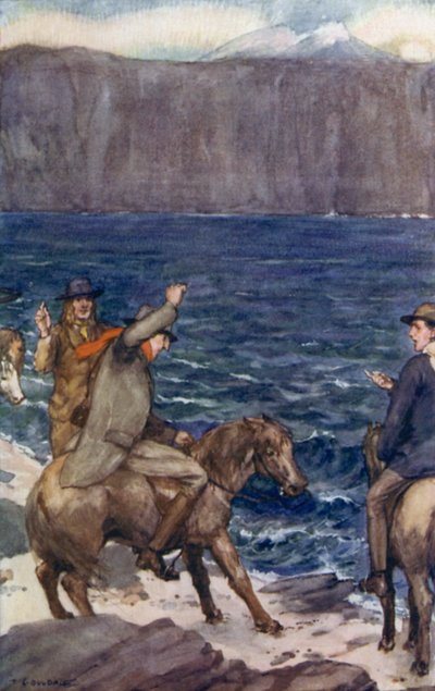 Illusztráció: Jules Verne Utazás a Föld középpontjába (színes litó) alkotó: Thomas Cantrell Dugdale