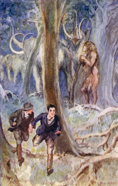Illusztráció: Jules Verne Utazás a Föld középpontjába (színes litó) alkotó: Thomas Cantrell Dugdale