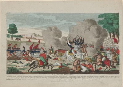 A friedlandi csata. Az orosz Leib-őrség vádja 1807. június 14-én alkotó: Thomas Charles Naudet