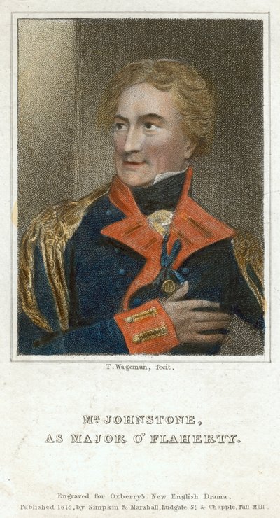 Johnstone úr OFlaherty őrnagyként, 1818. alkotó: Thomas Charles Wageman