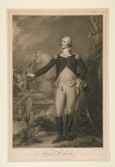 George Washington a trentoni csatában (1792) alkotó: Thomas Cheesman