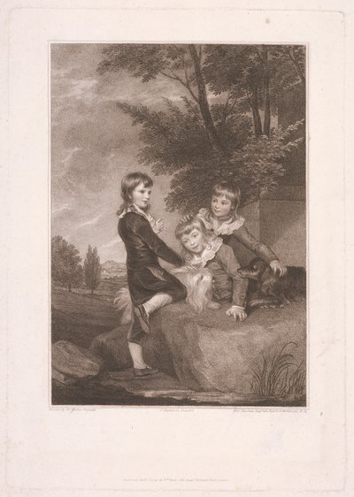 Thomas Philip harmadik Lord Grantham, majd Earl De Grey, testvéreivel, Frederick Johnnal és Philip alkotó: Thomas Cheesman
