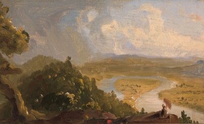 Vázlat a Mount Holyoke kilátásához, Northampton, Massachusetts, egy zivatar után (The Oxbow) alkotó: Thomas Cole