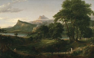 The Course of Empire: The Arcadian or Pastoral State, 1836 körül (olaj, vászon) alkotó: Thomas Cole