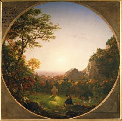 A magányos kereszt - Felicia Haymans verse nyomán ... (festmény, vászon) alkotó: Thomas Cole