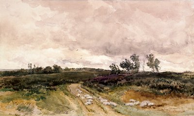 "Moorland Scene", 1878 alkotó: Thomas Collier