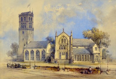 A város templomai az 1841-es tűzvész előtt alkotó: Thomas Colman Dibdin