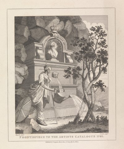 A művészkatalógus előlapja, 1761 alkotó: Thomas Cook