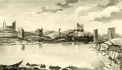 N. View of the Ruins of Clomines, Co. Wexford, 1791. alkotó: Thomas Cook