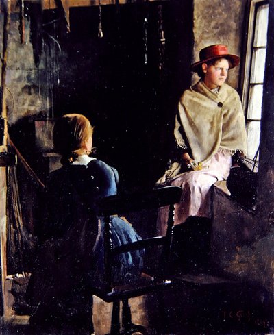 A Cottage Interior, Newlyn (1884) (olaj, vászon) alkotó: Thomas Cooper Gotch