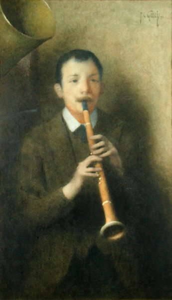 A klarinétos, 1892 körül (akvarell, papír) alkotó: Thomas Cooper Gotch