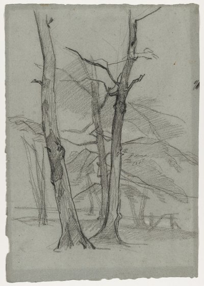 Tájtanulmány a fákkal, c. 1870-1875. alkotó: Thomas Couture