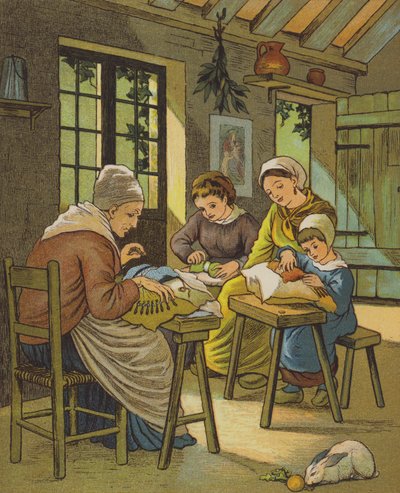 Caen: Csipkeverők (színes litó) alkotó: Thomas Crane
