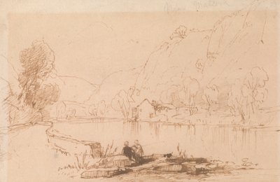 Halász a folyó mellett alkotó: Thomas Creswick