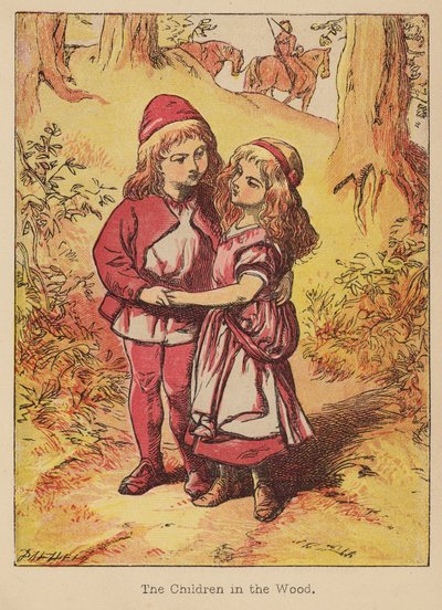 A gyerekek az erdőben (színes metszet) alkotó: Thomas Dalziel