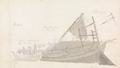 Horgászcsónak kishajóval alkotó: Thomas Daniell