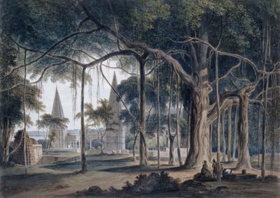 Hindu templomok Aghoriban, Uttar Pradesh alkotó: Thomas Daniell