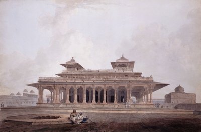 A palota része Allahabad erődjében, alkotó: Thomas Daniell