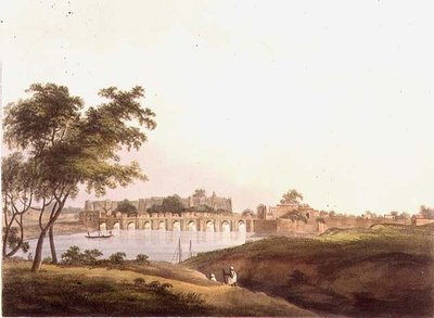 A bengáli Juonpore-i híd, vésette H. Merke (fl.1800-20) pub. készítette: Edward Orme (1774-1820 körül) 1804 (litho) alkotó: Thomas Daniell