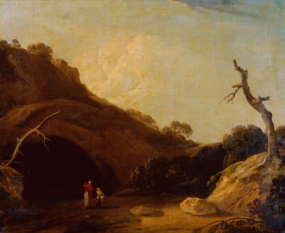 A Gyah melletti barlang bejárata (olaj, vászon) alkotó: Thomas Daniell