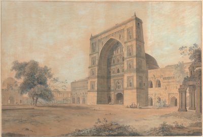 A Juanpore-i mecset Hussain Sherki szultán építette | 1789 decemberében készült alkotó: Thomas Daniell